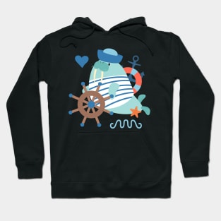 Navy Sailor Walrus Hoodie